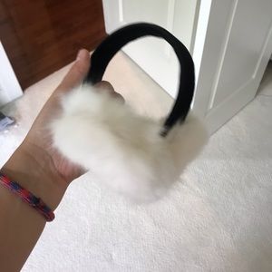 White and black fur earmuffs from Nordstrom